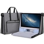 Damero Carrying Tote Bag Compatible with Apple 27" iMac Desktop Computer, Travel Storage Bag for iMac 27-inch and Other Accessories, Gray