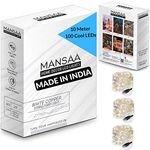 MANSAA M6 USB LED String Light | 10 Meter 100 LEDs | White Color | USB Operated | Home Decor LED Light | Pack of 3