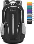 Zomake Lightweight Packable Backpack Water Resistant,25L Hiking Daypack Foldable Light Backpack Collapsible for Travel, (Black)