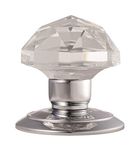 Carlisle Brass Gk001cp GK001CP/BP Polished Chrome & Glass MORTICE KNOB