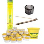 Citronella Candle Outdoor, 30 Citronella Incense Sticks, 25 Price’s Citronella Tealights - Outdoor Candles for Garden, Midge Mosquito Repellent