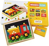 Wise Elk Wooden Pixels Mosaic Cars