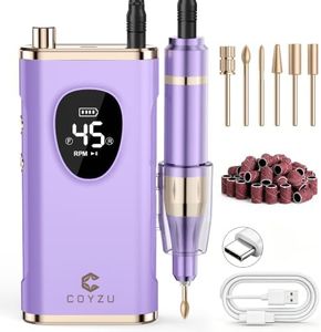 COYZU Professional Electric Nail Drill Rechargeable Nail File for Beginners