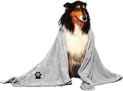 Dogvingpk Extra Large Dog Towels for Drying Dogs Super Absorbent Soft Microfiber Pet Bath Grooming Towel for Dogs Cats and Other Pets (XL-55" * 36", Grey)