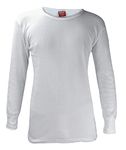 HEAT HOLDERS - Mens Winter Warm Cotton Thermal Underwear Long Sleeve Top Vest (X-Large (44-46" Chest), White)