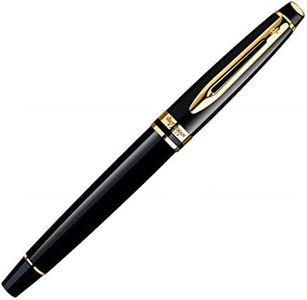 Waterman Expert Gold Trim Fountain Pen, Medium Nib (Blue)