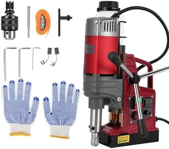 1550W Magnetic Drill Press,High-Torque Motor, 1.57Inch Max Drilling Diameter,10-Speed 750 RPM, 13000N Magnetic Force,Forward/Reverse & Twist Drill Adapter,Twist Drill Adapter for Metalwork