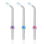 Replacement Heads for Waterpik Flosser 3 Pack Plaque Remove Brisles Tips Heads Compatible with Waterpik Water Flosser Oral Irrigator Water Floss Replacement Plaque Brush Head Accessories