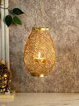CraftVatika Bird Nest Lantern Tealight Candle Holder Hanging Metal Candle Holders Stand for Wall Christmas Home Decoration Indoor Outdoor Table Decor