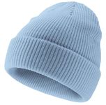 NORTHWIND Winter Cap for Men, Winter Cap for Women, Beanie Cap for Men, Woolen Cap for Men, Woolen Cap for Women, Beanie Cap for Women, Winter wear (Sky Blue)