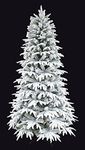 Snowy Forest Spruce Feel Real PE Flocked Slim Artificial Christmas Tree (Un-lit, 6')