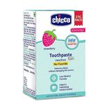 Chicco Toothpaste for Kids (1y-6y), Strawberry Flavour, 50g (Pack of 2) | Fluoride-Free | Removes Plaque, Helps Prevent Cavities