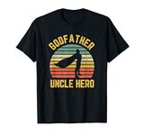 Mens Godfather T Shirt Cool Superhero Uncle Godfather Hero T-Shirt