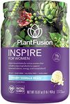 PlantFusion Inspire Women Protein Powder | Plant Based Vegan Protein Supplement | Balances Stress & Female Hormones | Supports Metabolism, Strong Hair & Nails | No Bloat |Vanilla Bean 1.23 Pounds