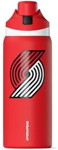 Hydrapeak x NBA Officially Licensed Portland Trail Blazers Oasis 32 oz Water Bottle with Chug Lid Push Button, Stainless Steel Water Bottle No Straw, 32 oz Insulated Water Bottle