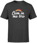 VidiAmazing Mens Gay Shirts for Men Pride Rainbow Cum in Me Bro T-Shirt - Standard T-Shirt