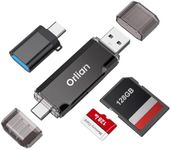 Orlian SD Card Reader USB 3.0 Dual USB A & USB C to Micro SD/SD Memory Card Adapter for SD/SDHC/SDXC, Compatible with Winodws, MacBook Pro/Air, iPhone 15 Pro/Max, Android (SD Card Not Included)