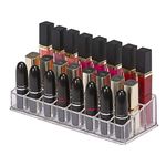 FOMQUAZLI 24 Grid Acrylic Makeup Organizer Desk Multipurpose Makeup Display Stand Makeup Brushes Lipstick Pencil Mascara Brush Hair Combs and Jewelry Storage