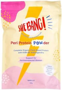 SheBANG! Woman Peri Protein POWder with KSM-66 Ashwagandha - Vanilla - Support for Perimenopausal & Menopausal Women - Vegan Protein