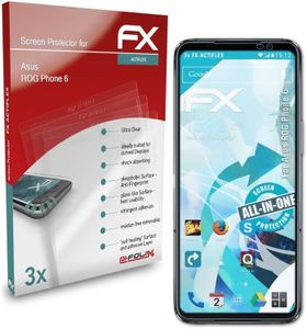 atFoliX Screen Protector compatible with Asus ROG Phone 6 Protector Film, ultra clear and flexible FX Screen Protection Film (3X)