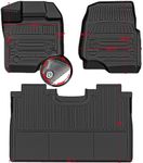 Torica All-Weather Floor Mats for 2015-2020 Ford F-150 SuperCrew Cab | 1st & 2nd Row Premium TPE 3D Floor Liners Custom Fit F150 Trucks