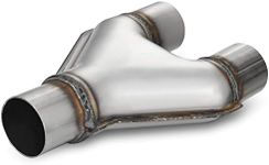 AUTOSAVER88 Stainless Steel 2 Inch Exhaust Y Pipe, 2" Single to 2" Dual Exhaust Adapter Connector, 10" Overall Length, Universal 2 Inch Y-pipe, Weld-on