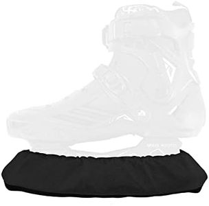 Qchengsan Ice Skate Blade Covers,Skate Guards,Guards for Hockey Skates,Figure Skates and Ice Skates,Skating Soakers Cover Blades for Kids Youth Adult - Men Women Boys Girls (Large (Adult), Black)