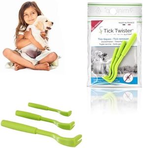 Tire Tique pour Chien, Chat et Humain - Retrait Facile, Rapide et sans Douleur – Pince à Tique avec Notice et Sachet pour Le Rangement - Fabriqué en France