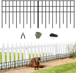 Animal Barrier Fence 30 Pack, 42.5 ft Total No Dig Under Fence Barrier for Yard, Anti Digging Barrier, Rustproof Metal Garden Fence, Bottom Gap Filler for Small Dogs, Rabbits & Critters