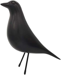 ThriBartLive Mid-Century Home Decor House Bird - Office Decor Desk Dove Ornament Arts Gift (Black)
