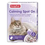 Beaphar - Herbal Calming Spot-On for Cats - Contains Natural Herb Valerian - Promotes Calming During Fireworks, Thunderstorms, Travel & Stressful Situations - 1 Pipette Lasts Up To 1 Week - 3 Pipettes