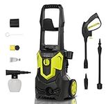 Stream Pressure Washers Jet Washer, Portable Pressure Washers with Brush, Electric High Power Washer Car Washing Machine, Garden Cleaning Machine for Patio and Car (1500W)