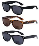 Bifocal Reading Sunglasses for Men and Women-Classic, Retro Style UV400 Sun Protection Outdoors Readers Eyewear +1.75