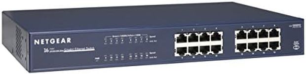 NETGEAR 16-Port Gigabit Ethernet Unmanaged Switch (JGS516) - Desktop or Rackmount, and Limited Lifetime Protection