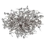 PATIKIL 4.5 x 8 mm Mini Brads for Paper Crafts, 200 Pcs Round Paper Fastener Metal for Art Crafting Projects, and DIY Decorative Scrapbooking,Silver