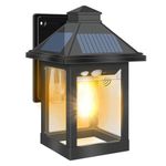 COLBOR Solar Wall Lantern Lights, Outdoor Vintage Light (1pcs) with 3 Smart Lighting Modes Motion Sensor Decorative LED Waterproof IP65 for Garage Garden Yard Patio, Solar-Wall-Lantern-Light-Outdoor