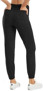 G4Free Womens Golf Pants Tapered Joggers with 4 Pockets Stretch Workout Pants for Casual Lounge Travel Black