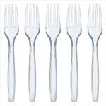 500 Clear Plastic Forks - Heavyweight Plastic Forks, Fancy Plastic Cutlery, Elegant Forks Pack, Bulk Disposable Flatware, Utensils Set, Disposable Silverware Cutlery, Clear Plastic Forks Heavy Duty