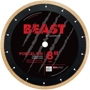 Lackmond Beast Pro Porcelain Saw Blade - 8" Hard Tile Cutting Tool with Thin Kerf Cutting Edge & 5/8" Arbor - BP8