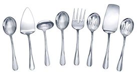 Gourmet Basics by Mikasa Kaylee 8-Piece Stainless Steel Serving Set