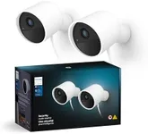 Philips Hue Secure Wired Smart Home Security Camera, White - 2 Pack - 1080P HD Video - Night Vision - Motion Detection - Two-Way Talk - Indoor/Outdoor - Weatherproof - Works with Hue App