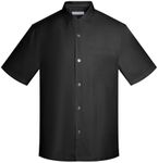 Havana Breeze Men's Silk Hawaiian Short Sleeve Button Down Shirt Casual Tropical Holiday Beach Shirts Black