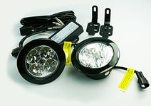 DRL Daytime Running Lights Day Lamps Round 4x High Power LED -HQ-V11