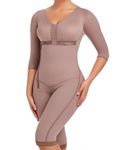 Fajas DPrada 008 Full Body Shaper Liposuction Compression Garments Post Surgery - Cocoa-Optic - XS