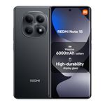 XIAOMI Redmi Note 15, Smartphone 6+128 GB, Massive 6000mAh Battery, Water Resistance, 108MP Super-clear Camera, 6.77" FHD+ Display, Black, Warranty 2 years, Charger Not Included