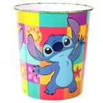 Zawadi Global Stitch Kids Childrens Waste Bucket Paper Bin Basket for Bedroom Study Desk Dustbin