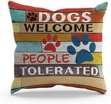 BXFAHZJ Funny Dogs Welcome People T