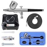 Voilamart Upgraded 36PSI Airbrush Kit, Dual-Action Model Airbrush Kit with Compressor, Mini Spray Gun Paint Sprayer Air Compressor for Painting Car Nail Tattoo Cake Decoration Art Model Makeup Craft