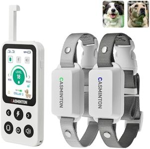 CASMINTON Shock Collar for Dogs [CRS01Pro] 2dogs 126 Training Levels, 4 Powerful Modes with 2.8-inch LCD high-Definition display100% Safe Dog Training Collars for Large Dogs IPX7 Waterproof E Collar