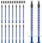 15Pack 1ml/1cc Pipette Syringe with Caps for Scientific Labs and Pet Feeding Multiple Uses Disposable Syringe Tools